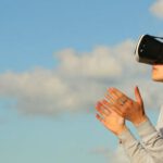 Virtual Reality - Woman Using Vr Goggles Outdoors