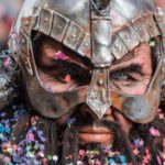 Vikings - Man Wearing Viking Helmet Focus Photography